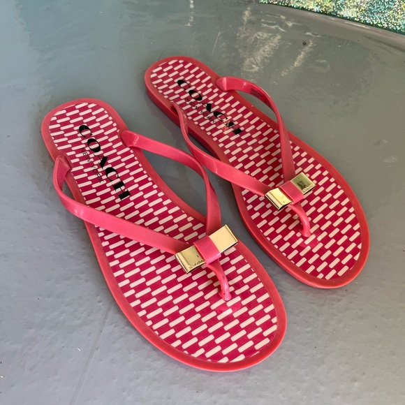 Coach Shoes - Coach Logo Flip Flops 7